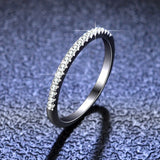 Charming White Gold Plated Moissanite Diamonds Sterling Silver Engagement Wedding Eternity Rings for Women