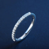 Charming White Gold Plated Moissanite Diamonds Sterling Silver Engagement Wedding Eternity Rings for Women
