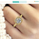 Dazzling D Colour VVS1 1CT Moissanite Diamond Engagement Promise Wedding Rings For Women S925 Silver GRA Jewellery