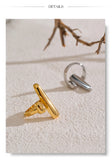 18K Gold Plated Distinctive Adjustable Stainless Steel Geometric Chic Charm Ring