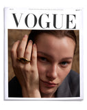 18K Gold Plated Stainless Steel Metal Double Finger Geometric Personality Exaggerated Ring