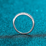 Charming White Gold Plated Moissanite Diamonds Sterling Silver Engagement Wedding Eternity Rings for Women