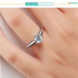 Classic 1/2/3ct VVS1 D Colour Moissanite Diamond Solitaire Rings for Women Silver Engagement Wedding Jewellery