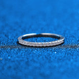 Charming White Gold Plated Moissanite Diamonds Sterling Silver Engagement Wedding Eternity Rings for Women