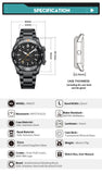 Automatic Mechanical Miyota8215 Sapphire Outdoor Military Waterproof Compass Watches