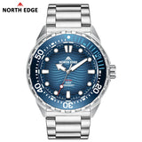 NEW Design Solar Powered Dive Quartz 300M Waterproof Sports Diving Steel Watch
