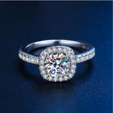 Dazzling D Colour VVS1 1CT Moissanite Diamond Engagement Promise Wedding Rings For Women S925 Silver GRA Jewellery