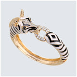 New Arrivals Animal Zebra Bangle Cuff Bracelet Gold Plated Statement Fashion Women's Bangle Bracelet for Party - The Jewellery Supermarket