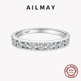 New Selection 925 Silver Geometric Stackable AAAA Lab Created Diamonds Rings