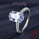 Fabulous Oval Emerald Cut Sparkling AAAA Lab Created Diamond 925 Sterling Silver Ring
