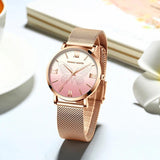 Luxury 3D Butterfly Top Brand Elegant Women Watches Quartz Movement Stainless Steel Waterproof Wristwatches