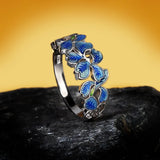 Handmade Enamel Flower Fashion Colourful Ice Ling Flower Ring for Women