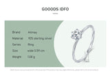 Dainty Twisted Band AAAA Lab Created Diamond Sterling Silver Solitaire Ring