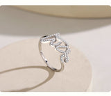 Romantic "LOVE" Script Ring Decorated AAAA Lab Created Diamonds 925 Silver Ring