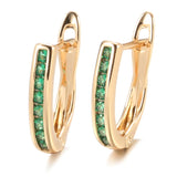14 Karat Gold Filled Row Heart & Arrow Multi Colour AAA Zircon Crystal Climber Earrings