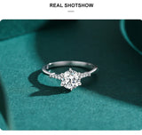 Luxury Crown Sparkling AAAA Lab Created Diamond 925 Sterling Silver Solitaire Ring