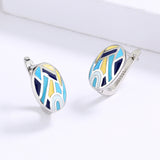 Simple Irregular Color Hanmade Enamel Classic Drop Women's Earrings