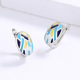 Simple Irregular Color Hanmade Enamel Classic Drop Women's Earrings