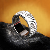 Handmade Enamel  White Leaves Sparkling AAA Zircon Diamonds Jewellery Silver Ring