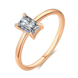 Excellent Rolled Rose Gold of 14-Karat Purity Fine Jewellery AAA Zircon Crystals Rings - Wedding Jewellery