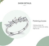 Luxury Shining Irregular Geometric AAAA Lab Created Diamond 925 Silver Ring