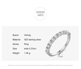 Round & Princess Cut Design Silver Sparkling AAAA Lab Created Diamond Eternity Ring