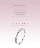 Delicate Interwoven AAAA Lab Created Diamond 925 Sterling Silver Fine Rings