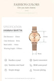 Elegant Simple Fashion Rose Gold Colour Case Ladie's Watch Blue Stainless Steel Mesh Belt Quartz Waterproof Watches