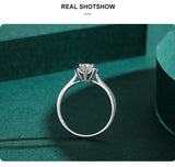 New Romantic Flower Design 925 Sterling Silver AAAA Lab Created Diamond Rings