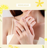 Romantic "LOVE" Script Ring Decorated AAAA Lab Created Diamonds 925 Silver Ring