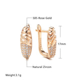 Amazing New Fashion 14K Filled Rose Gold Micro Wax Inlay AAA Zircon Diamonds Earrings - Vintage Style Jewellery