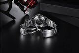 Quality Brand BB58 Retro Red Automatic Luxury Waterproof Mechanical Stainless steel Rivet Strap Wristwatches for Men