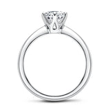 1CT 0.5CT 2CT 3CT VVS1 D Colour Moissanite Solitaire Wedding Engagement Silver Rings