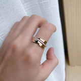 Brand New Luxury Crystal Flower Fashion 14K Rolled Rose Gold AAA Zircon Diamonds Ring - Vintage Wedding Jewellery