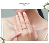 Six Claw Asymmetry Sterling Silver Fashion Clear AAAA Lab Created Diamond Ring