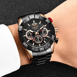 Superb Top Brand Luxury New Fashion Blue Sports Chronograph Waterproof Quartz Mens Watches - Ideal Gifts - The Jewellery Supermarket