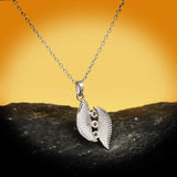 High Quality Handmade Two Leave Enamel Fashion Silver AAA Zircon Necklace