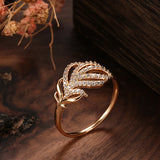 Gorgeous Crystal Flower Fashion 14K Filled Rose Gold AAA Zircon Diamonds Vintage Ring - Daily Fine Jewellery