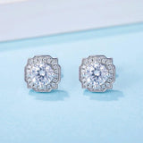 Stunning 0.5ct/1ct D Colour VVS Moissanite Diamonds Stud Earrings - 925 Silver Classic Fine Jewellery For Women