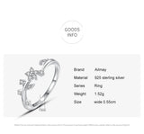 Lovely Flower and Leaf Design AAAA Lab Created Diamonds Sterling Silver Rings