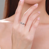 Exquisite Charm 925 Sterling Silver Clear AAAA Lab Created Diamonds Ring