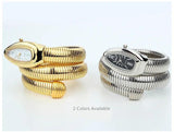 Luxury Gold Colour Snake Fashion Quartz Bangle Bracelet Ladies Watches - Ideal Gift