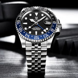 Luxury Design Top Brand Sports Waterproof  Sapphire Glass 40mm Ceramic GMT Mechanical Men Automatic Wristwatches
