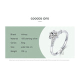 Luxury Crown Sparkling AAAA Lab Created Diamond 925 Sterling Silver Solitaire Ring