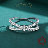 Elegant Silver Classic Dazzling Staggered Line AAAA Lab Created Diamond Ring