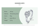 Super 925 Sterling Silver Princess Cut Hollow AAAA Lab Created Diamonds Rings