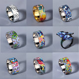 Fashion Creative Handmade Enamel Craft Epoxy Craft Women's Rings