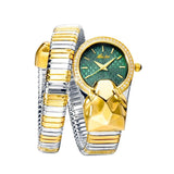 Luxury Crystal Hip Hop Unique Design Silver Gold Steel Bangle Fashion Casual Ladies Quartz Watches