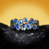 Handmade Enamel Flower Fashion Colourful Ice Ling Flower Ring for Women