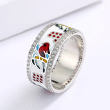 New Creative Bird Shape Fashion Handmade Enamel AAA Zircon Animal Ring